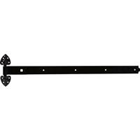 GateMate Premium Heavy Reversible Hinges 900mm on Galvanised (2 Pack) in Black Steel