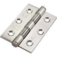 Eclipse Grade 7 Washered Hinge 76mm Satin (2 Pack) in Silver Stainless Steel