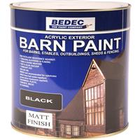 Bedec Barn Paint Matt 2.5L in Black Plastic
