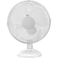 Unbranded Desk Fan 12 3 Speed 45W in White Aluminium