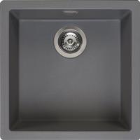 Reginox Amsterdam Composite Kitchen Sink Single Bowl Silvery in Grey Granite Composite