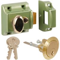 Traditional Nightlatch Narrow in Green