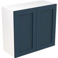 Kitchen Kit Flatpack Shaker Kitchen Cabinet Wall Unit Ultra Matt 800mm in Indigo Blue MFC