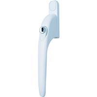 Yale PVCu Inline Lockable Window Handle in White Aluminium