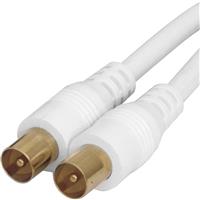 PROception Digital Fly Lead 2m Coax to Coax Gold Contacts in White