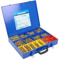 Fixman star Countersunk Pozi Screw Pack & Case (3400 Piece) in Gold Plastic