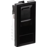 Euro Module Data Outlet RJ45 CAT6 Black