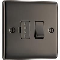 BG Nexus Metal Switched Fused Connection Unit 1 Gang (13A) in Black Nickel Plastic