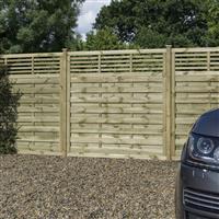 Rowlinson Langham Gate 3' x 6' - 180cm (h) x 90cm (w) x 4cm (d) in Natural Timber