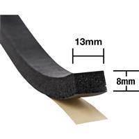 Stormguard Extra Thick Weatherstrip 10.5m in Black Acrylic