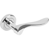 Serozzetta Verdun Lever On Rose Door Handles Polished (Pair) in Chrome