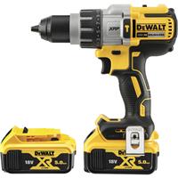 DeWalt DCD996P2-GB 18V XR Cordless Brushless 3 Speed Combi Drill 2 x 5.0Ah in Yellow Steel