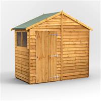 Power Overlap Apex Shed 4' x 8' in Natural Timber