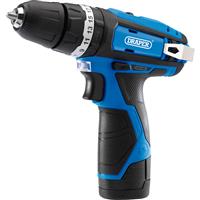 Draper 12V Cordless Combi Drill Kit 1 x 1.5Ah in Blue
