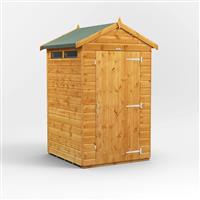 Power Apex Security Shed 4' x 4' in Natural Timber
