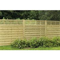 Forest Garden Europa Kyoto Fence Panel 6' x 5' (4 Pack) in Natural Timber