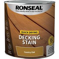 Ronseal Quick Drying Decking Stain 2.5L Country in Oak