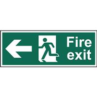 Centurion Fire Safety Sign Fire Exit Left 400x150
