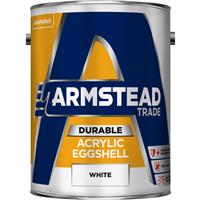 Armstead Trade Durable Acrylic Eggshell Paint 5L in White