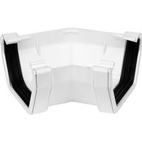 Aquaflow 114mm Square Line Gutter Angle 135deg in White PVCU