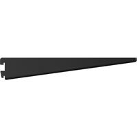Rothley Matt Twin Slot Shelving Bracket 220mm in Black Steel