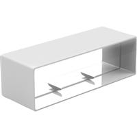 Airvent 204mm Flat Channel Connector in White Plastic