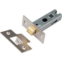 Eclipse Premium Sprung Bolt Thru Tubular Mortice Latch 63mm Nickel Plated in Silver