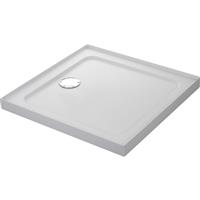 Mira Flight Safe Square Shower Tray 760 x 760mm 4 Upstands in White Acrylic Stone Resin