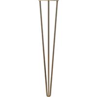 Rothley 3-Pin Hairpin Leg 710mm Antique (2 Pack) in Brass Steel