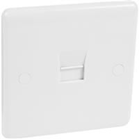 Wessex Electrical Wessex Telephone Socket Slave in White Plastic