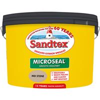 Sandtex Ultra Smooth Masonry Paint 10L in Mid Stone