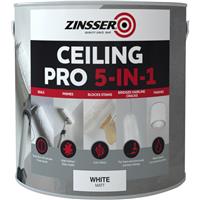 Zinsser Ceiling Pro 5 in 1 Paint 2.5L in White