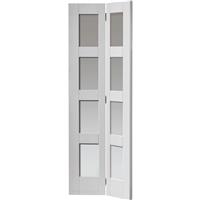 JB Kind Cayman Glazed Internal Bi-fold Door 35 x 1981 x 762mm in White Mdf