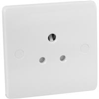 Scolmore Click Click Mode Socket 5A Round Pin in White Plastic