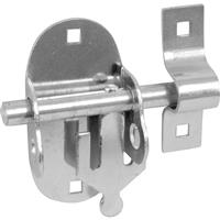 Oval Padlock Bolt Zinc Plated in Silver Steel
