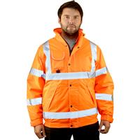 Unbranded Hi Vis Bomber Jacket in Orange