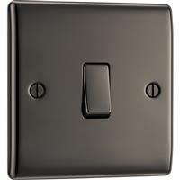 BG Nexus Metal Switch 1 Gang 2 Way (20A-16AX) in Black Nickel Plastic