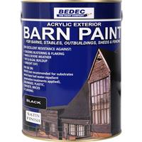 Bedec Barn Paint Satin 5L in Black Plastic