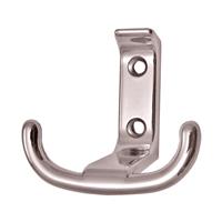Modern Double Hook Polished in Chrome