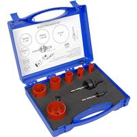 Forgefix M3 Bi-Metal Electricians Holesaw Kit (9 Piece) in Red Carbon Steel