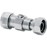 Pegler Yorkshire Pegler Plated Service Valve 15mm x 1/2" in Chrome Brass