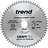 Trend Craft Circular Saw Blade 216 x 60T x 30mm CSB/CC21660