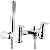 Ebb and Flo Ebb + Flo Kilve Taps Bath Shower Mixer in Chrome Rubber/Steel