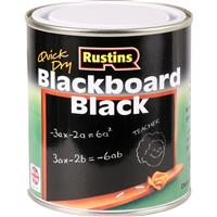 Rustins Quick Dry Matt board Paint 500ml in Black Acrylic