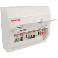 Contactum High Integrity Dual Type A RCD + 6 MCBs Consumer Unit 6 Way