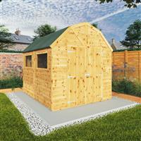 Mercia Premium Shiplap T & G Dutch Barn Shed 10' x 8' in Natural Timber