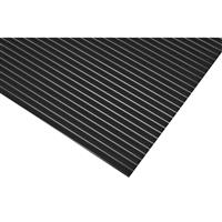 Blue Diamond Wide Rib Rubber Floor Matting 6mm x 120cm x 10m in Black
