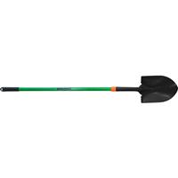 Hawksmoor Long Handle Round Shovel 220mm in Green Carbon Steel Head/Fibreglass Shaft