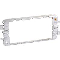 MK Grid Plus Fixing Plate (Yoke) 3 Gang in Silver