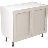 Kitchen Kit Flatpack Shaker Kitchen Cabinet Base Unit Ultra Matt 1000mm in Light Grey MFC